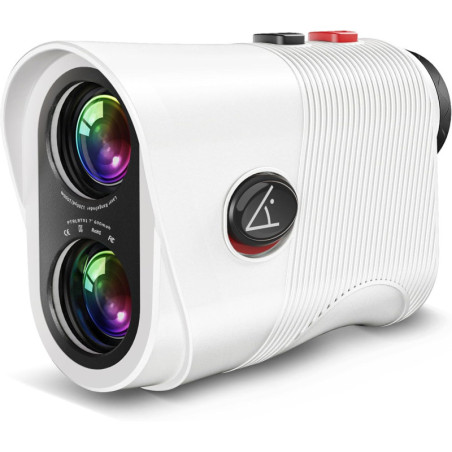 Télémètre de golf 1200 yards avec inclinaison, zoom 7x, rechargeable, vibration & verrou drapeau