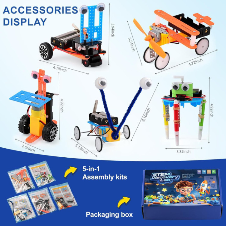 STEM Kits for Kids Ages 6-12 | DIY Science & Robot Building Toys | Engineering & Experiment Gifts for Boys STEM Kits for Kids Ages 6-12 | DIY Science & Robot Building Toys | Engineering & Experiment Gifts for Boys