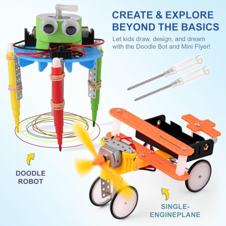 STEM Kits for Kids Ages 6-12 | DIY Science & Robot Building Toys | Engineering & Experiment Gifts for Boys