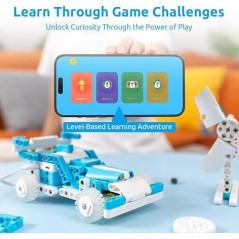 WhalesBot D1 : Kit Robot STEM Programmable 21-en-1 pour Enfants