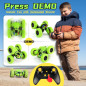 Threeking RC Double-Sided Stunt Car, 360° Flips & Rotations, Remote Control Toy - Green Threeking RC Double-Sided Stunt Car, 360° Flips & Rotations, Remote Control Toy - Green