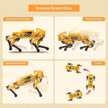MechDog Robot Dog Kit for Arduino ESP32 AI Camera & Self-Balancing Robot