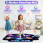 KIZJORYA Upgraded Kids Dance Mat, Wireless Bluetooth, 5 Speeds & 9 Levels, Light-Up Music Game Toy for Ages 3-10+