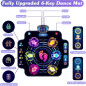 KIZJORYA Upgraded Kids Dance Mat, Wireless Bluetooth, 5 Speeds & 9 Levels, Light-Up Music Game Toy for Ages 3-10+