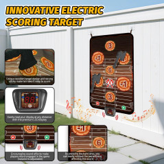 Axe Throwing Target Game Set with Electronic Scoring for Kids 3-10+
