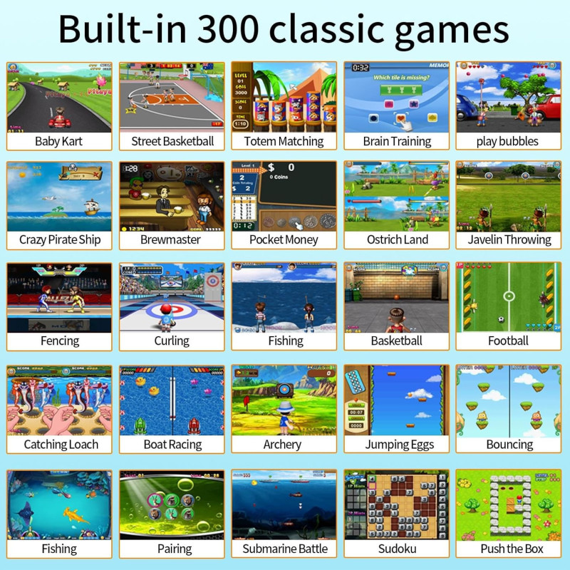 Console de jeu portable 300 jeux dont 137 classiques 16-bit
