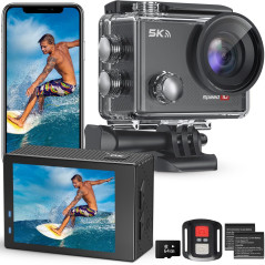 5K Waterproof Action Camera 30FPS 131FT Underwater WiFi Remote 64GB
