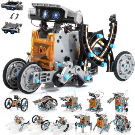 14-in-1 Solar Robot Kit for Kids Ages 8-12 – DIY STEM Science Toy & Educational Solar Power Building Set
