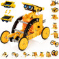 Kit Robot Solaire 14-en-1 STEM pour Enfants 8-12 ans, Jouet Éducatif DIY Énergie Solaire, Cadeau