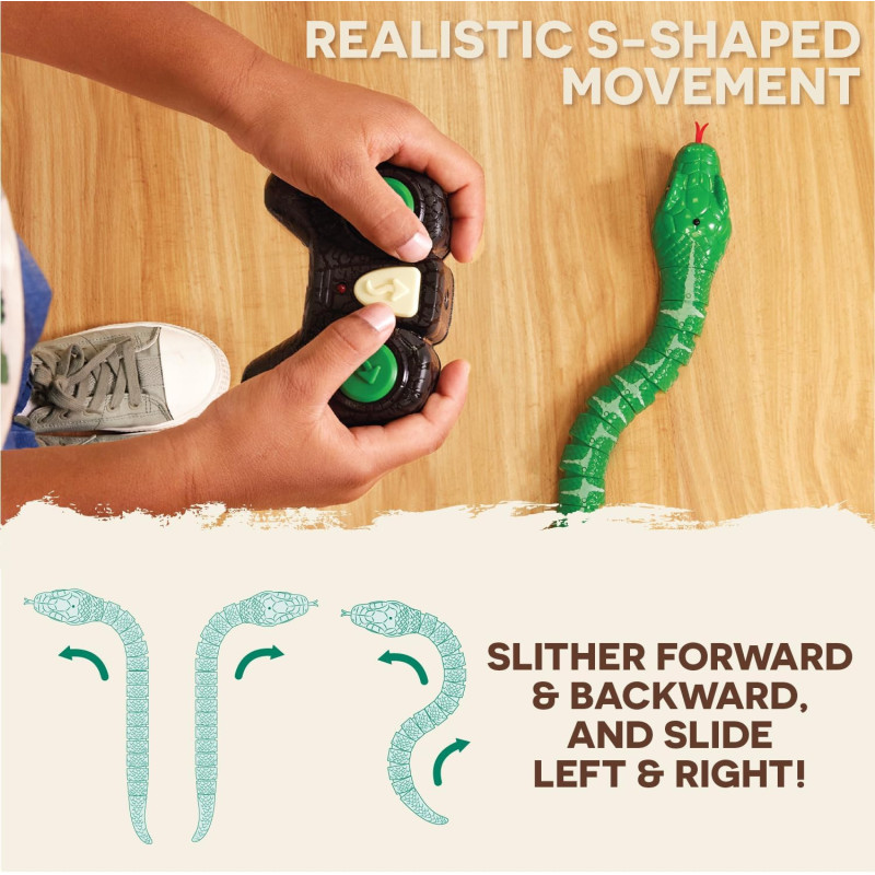 Terra by Battat Serpent RC Émeraude LED - Jouet Éducatif 6+