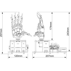 Arduino AI Bionic Robotic Hand Kit - 5-Finger Mechanical Arm DIY Smart Robot Engineering Set