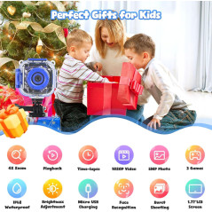 Appareil Photo Étanche Enfants PROGRACE - Cadeau 3-14 ans