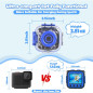 Appareil Photo Étanche PROGRACE pour Enfants 3-14 ans avec Vidéo Sous-Marine et Carte 32GB