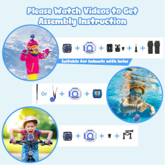 Appareil Photo Étanche Enfants PROGRACE - Cadeau 3-14 ans
