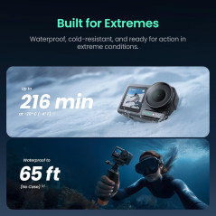 Xtra Pro Action Camera 4K 65ft Étanche avec Stabilisation
