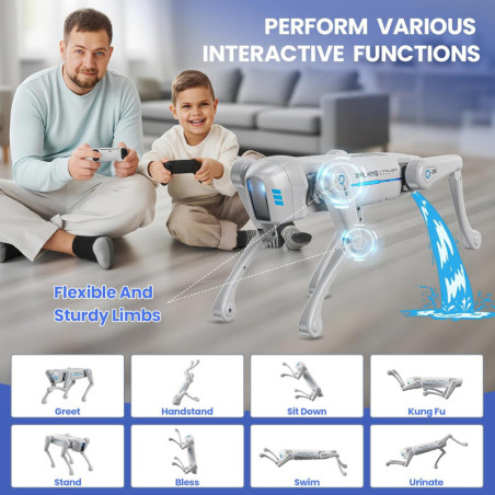 Robot Chien Intelligent Enfant, Jouet STEM Interactif 6+ ans