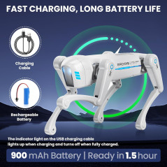 Robot Chien Intelligent Enfant, Jouet STEM Interactif 6+ ans