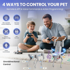 Robot Chien Intelligent Enfant, Jouet STEM Interactif 6+ ans