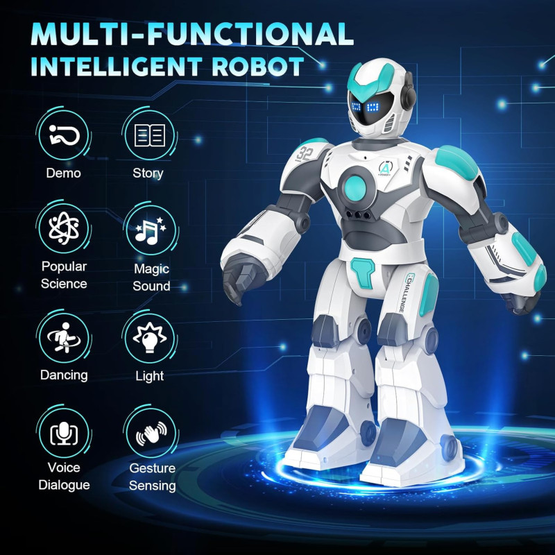VATOS 15.4 Programmable Remote Control Robot Toy for Kids 3+
