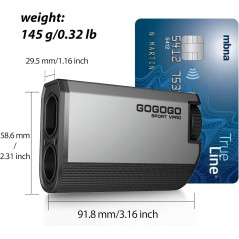Gogogo Sport Vpro PocketPin 01 : Télémètre Golf Rechargeable 1200y