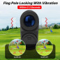 WOSPORTS Télémètre Golf Rouge OLED 1200 Yards 7X Zoom avec Inclinaison et Fixation Magnétique Vibrante
