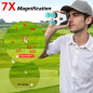 WOSPORTS Télémètre Golf Rouge OLED 1200 Yards 7X Zoom avec Inclinaison et Fixation Magnétique Vibrante