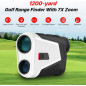 WOSPORTS Télémètre Golf Rouge OLED 1200 Yards 7X Zoom avec Inclinaison et Fixation Magnétique Vibrante