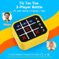 Jeu de Tic Tac Toe Rechargeable Jaune avec 5 Jeux de Mémoire Électronique Portable pour Enfants et Adultes Jeu de Tic Tac Toe Rechargeable Jaune avec 5 Jeux de Mémoire Électronique Portable pour Enfants et Adultes