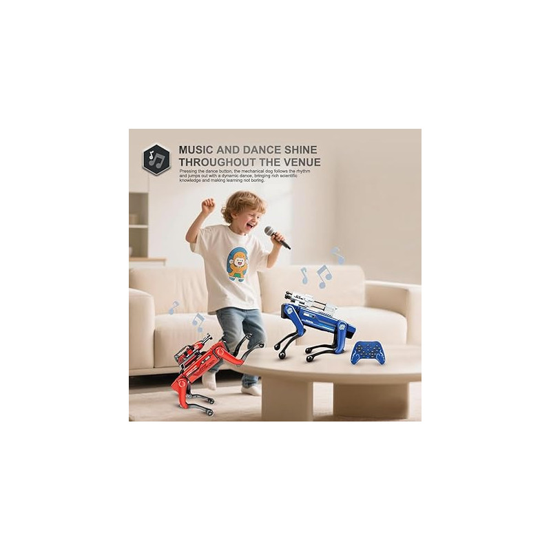 Robot Chien 8021 : AI, Voix, Télécommande, Bras Mécanique