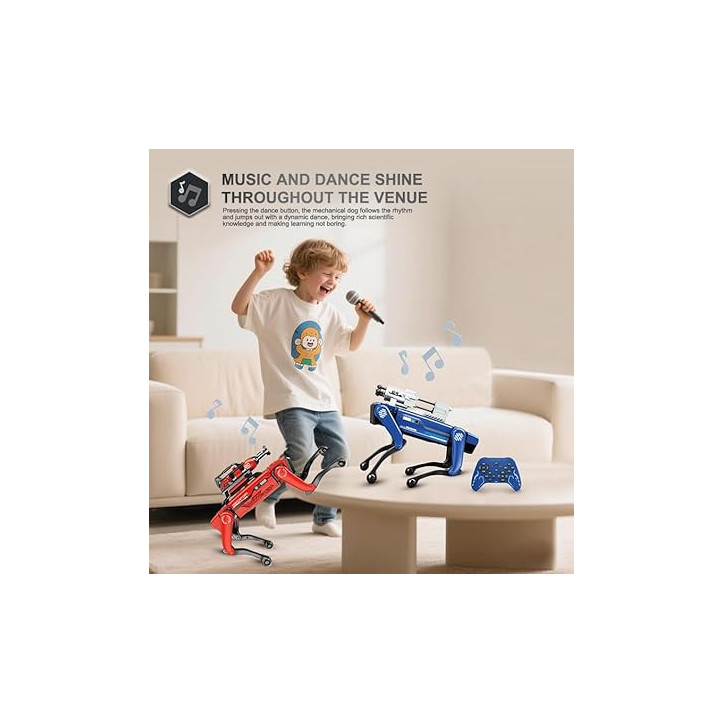 8021 Robot Chien AI avec Commande Vocale, Télécommande, Bras Mécanique, Fonction Spray, Danse STEM 8021 Robot Chien AI avec Commande Vocale, Télécommande, Bras Mécanique, Fonction Spray, Danse STEM