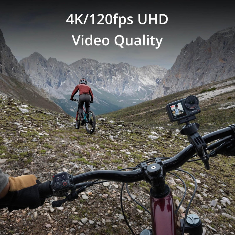 DJI Osmo Action 4 Combo: 4K/120fps Waterproof Action Camera, 160 Min Battery