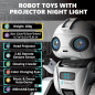 Aikmi Rechargeable Remote Control Robot Toy with Projector Night Light, Gesture Sensor & Music, White Aikmi Rechargeable Remote Control Robot Toy with Projector Night Light, Gesture Sensor & Music, White