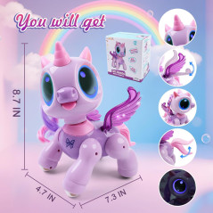 BIRANCO Robot Licorne Télécommandé - Jouet STEM Enfant 3-6 ans