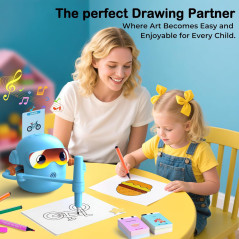 Robot de dessin Montessori pour enfants avec 16 stylos colorés