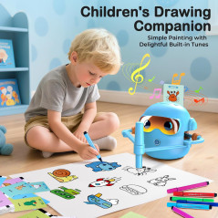 Robot de dessin Montessori pour enfants avec 16 stylos colorés
