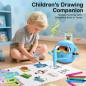 Robot de dessin éducatif Montessori pour enfants 3-8 ans avec 16 stylos, 100 cartes et musique Robot de dessin éducatif Montessori pour enfants 3-8 ans avec 16 stylos, 100 cartes et musique