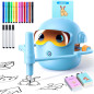 Robot de dessin éducatif Montessori pour enfants 3-8 ans avec 16 stylos, 100 cartes et musique Robot de dessin éducatif Montessori pour enfants 3-8 ans avec 16 stylos, 100 cartes et musique