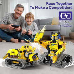 Kit Robot STEM 5-en-1, 452 pcs, Télécommande & Appli, 8-14 ans