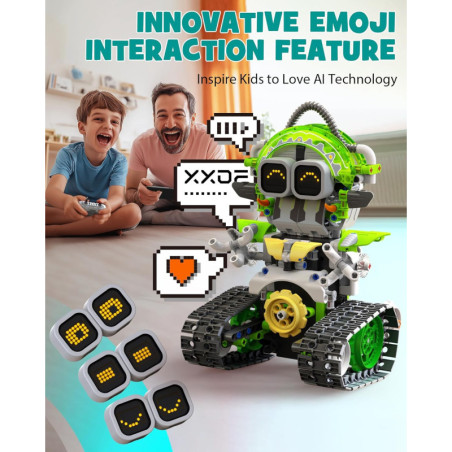 Robot STEM 5en1 à Construire 478Pcs - Cadeau Éducatif 6-12 ans