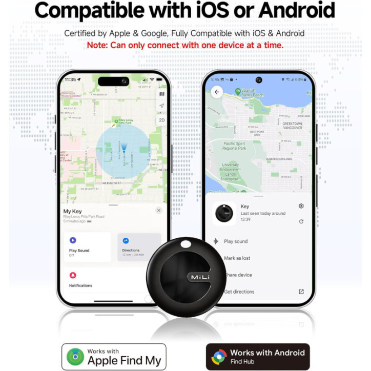 MiTag Duo - Pack de 4 traqueurs Bluetooth étanches IP67 pour clés, bagages, compatible iOS & Android MiTag Duo - Pack de 4 traqueurs Bluetooth étanches IP67 pour clés, bagages, compatible iOS & Android