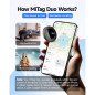 MiTag Duo - Pack de 4 traqueurs Bluetooth étanches IP67 pour clés, bagages, compatible iOS & Android MiTag Duo - Pack de 4 traqueurs Bluetooth étanches IP67 pour clés, bagages, compatible iOS & Android