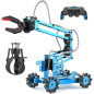 Kit Robot Bras Télécommandé Flexible 360° avec Pinces et Roues, 2 en 1, Cadeau Idéal Enfants et Adultes Kit Robot Bras Télécommandé Flexible 360° avec Pinces et Roues, 2 en 1, Cadeau Idéal Enfants et Adultes