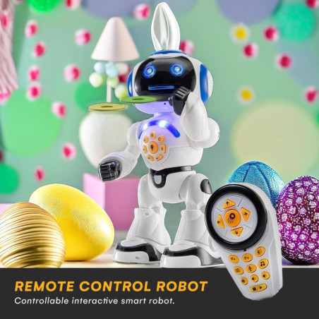 Programmable 12 LED RC Robot Toy – Interactive Dancing & Talking for Kids