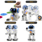 Robot RC programmable à LED - Robot dansant et parlant interactif de 30 cm pour enfants