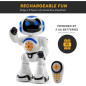 Robot RC programmable à LED - Robot dansant et parlant interactif de 30 cm pour enfants