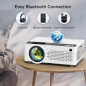 Projecteur portable TMY 1080P Full HD Bluetooth, compatible TV Stick, Smartphone, HDMI, USB, intérieur et extérieur Projecteur portable TMY 1080P Full HD Bluetooth, compatible TV Stick, Smartphone, HDMI, USB, intérieur et extérieur
