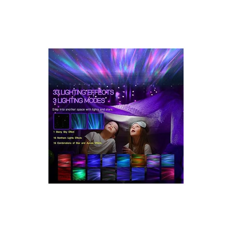 Projecteur Aurora Northern Galaxy LED avec Bluetooth & Télécommande