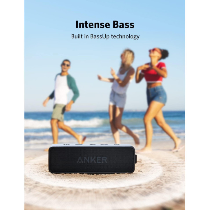Anker Soundcore 2 Enceinte Bluetooth Portable, Son Stéréo, Étanche IPX7, 24h Autonomie, BassUp, Sans Fil Anker Soundcore 2 Enceinte Bluetooth Portable, Son Stéréo, Étanche IPX7, 24h Autonomie, BassUp, Sans Fil
