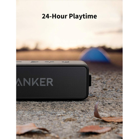 Anker Soundcore 2 Portable Bluetooth Speaker - Waterproof, 24H Playtime, BassUp, Stereo Pairing, Travel-Friendly