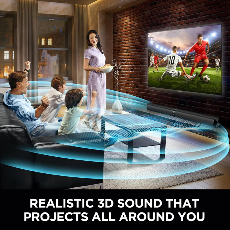 Barre de son Bluetooth 2 en 1 TV/PC/Gaming avec ARC & AUX
